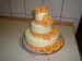 patrový dort oranžová růže